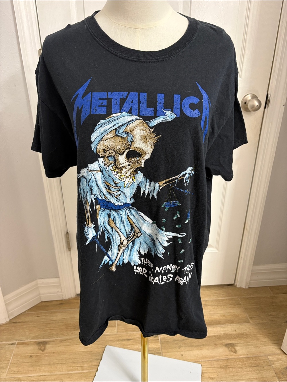 Men’s Metallica Black Graphic Band Tee - Skull Design